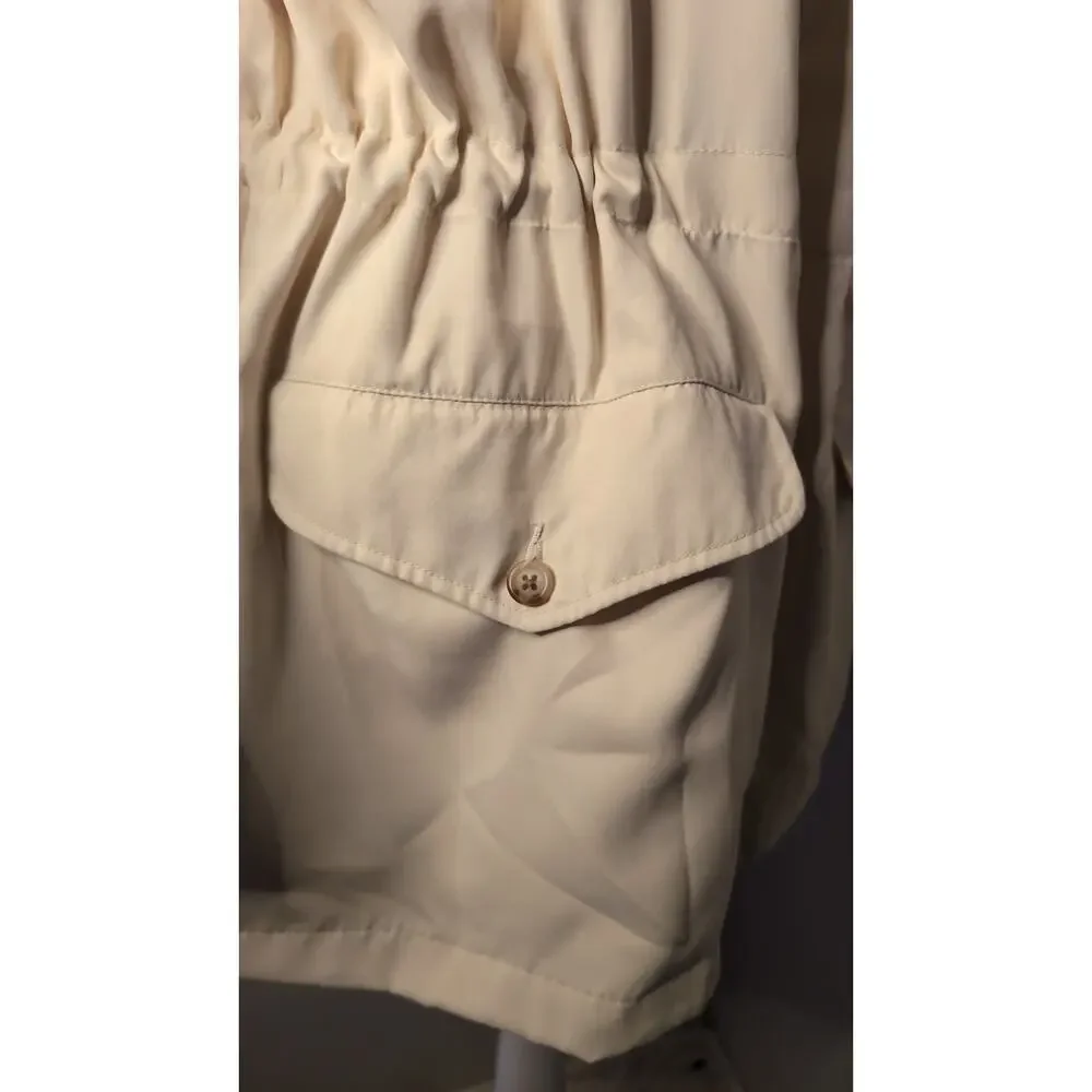 Ralph Lauren White Hooded Utility Jacket Small Anorak